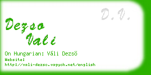 dezso vali business card